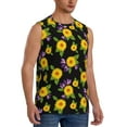 thumbnail image 2 of Haiem Men's Daisies Flowers Print Tank Tops Summer Sleeveless Cut Off Workout T-Shirts Fitness Vest Athletic Undershirts-3X-Large, 2 of 8