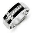 thumbnail image 1 of 925 Argent Sterling Zircone Cubique Cz Croix Religieuse, 1 of 5