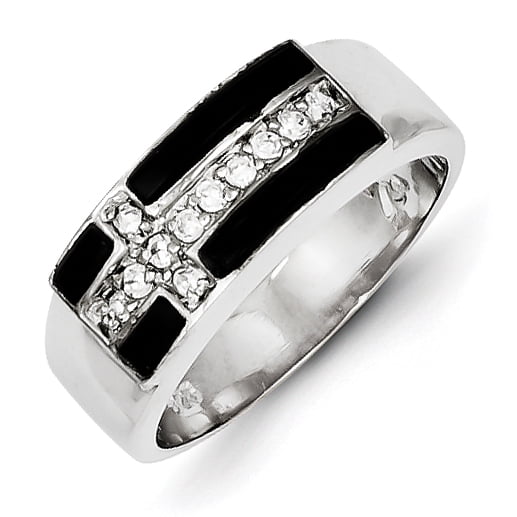 925 Argent Sterling Zircone Cubique Cz Croix Religieuse