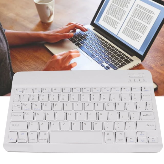 Teclado Bluetooth Silencioso, Teclas De Función Multimedia Táctil Cómodo Portátil Teclado Inalámbrico Conexión Rápida Para Tableta IOS