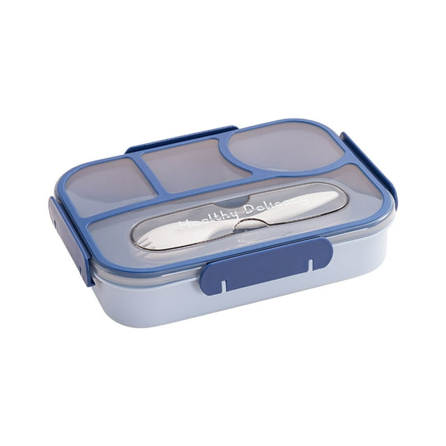 Bento Lunch Box For Adults 1100 ml Stackable Leak-Proof Food Grade Container With 5 Compartments And Utensils