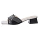 thumbnail image 1 of Bmisegm Women Sandals Fashionable New Pattern Bright Diamond Decorative Square Toe Open Toe Breathable Square Heel Comfortable Lightweight Non Slip Summer Casual Shoes Sandals Women Summer Black 9, 1 of 9