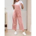 thumbnail image 5 of Surakey Overalls Jumpsuits for Women Sleeveless One Piece Rompers Straight Leg Pant Lounge Baggy Trousers Playsuit With Pockets, 5 of 6