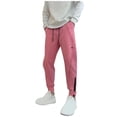 thumbnail image 1 of Zszcpp High Waisted Pants Men'S Pocket Sports Drawstring Leisure Embroidered Label Straight Vogue Lounge Trousers Casual Trouser, 1 of 3