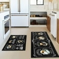 thumbnail image 4 of Black Coffee Kitchen Rugs and Mats Set of 2 Coffee Cup Latte Mocha Art Decoration Non Slip Super Absorbent Kitchen Sink Mats Waterproof and Washable Runner Rugs for Laundry Room 17"x24"/17"x48", 4 of 5