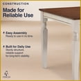 thumbnail image 4 of Finch Provence 60" Dining Table with Tools and Hardware, White, 4 of 8