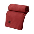thumbnail image 3 of USB Heated Hoodie Blanket, Wearable Electric Heating Wrap with Attached Hood, Portable Fast Heating 15 Seconds Plush Throw for Office Home, Machine Washable USB Blanket Wine#, 3 of 7