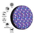 thumbnail image 4 of Gukieu colorful Skull flower leaf Print Car Tire Cover, Adjustable Waterproof and Dustproof Tire Protection Cover, Suitable for SUV, Truck, Van-16 inch, 4 of 6