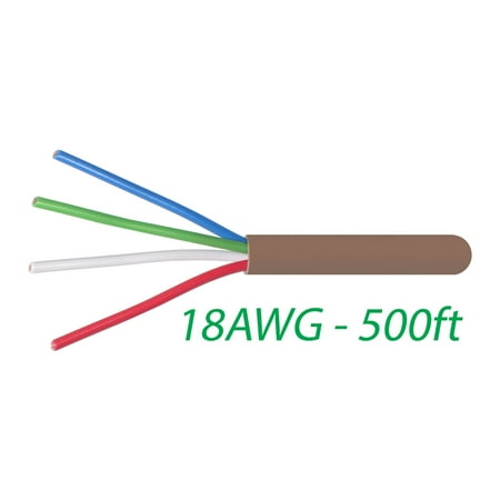 Hvac Heating - Logico 18-4 Thermostat Wire 18-Gauge Copper CMR Heating AC HVAC Cable 500FT