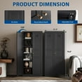 thumbnail image 3 of Metal Storage Cabinet-71” Tall Steel File Cabinets with Doors and 5 Adjustable Shelves-Black Steel Storage Cabinet for Home,Kitchen, School, Office, Garage, 3 of 14