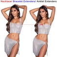 thumbnail image 4 of 8 Pcs Stainless Steel Necklace Extender Bracelet Extender Extender Chain Set 4 Different Length: 6 Inch 4 Inch 3 Inch 2 Inch, 4 of 8