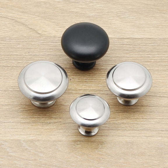 GOOHOCHY 30pcs Round Drawer Knobs Stainless Steel Drawer Pull Knobs Round Cupboard Knobs