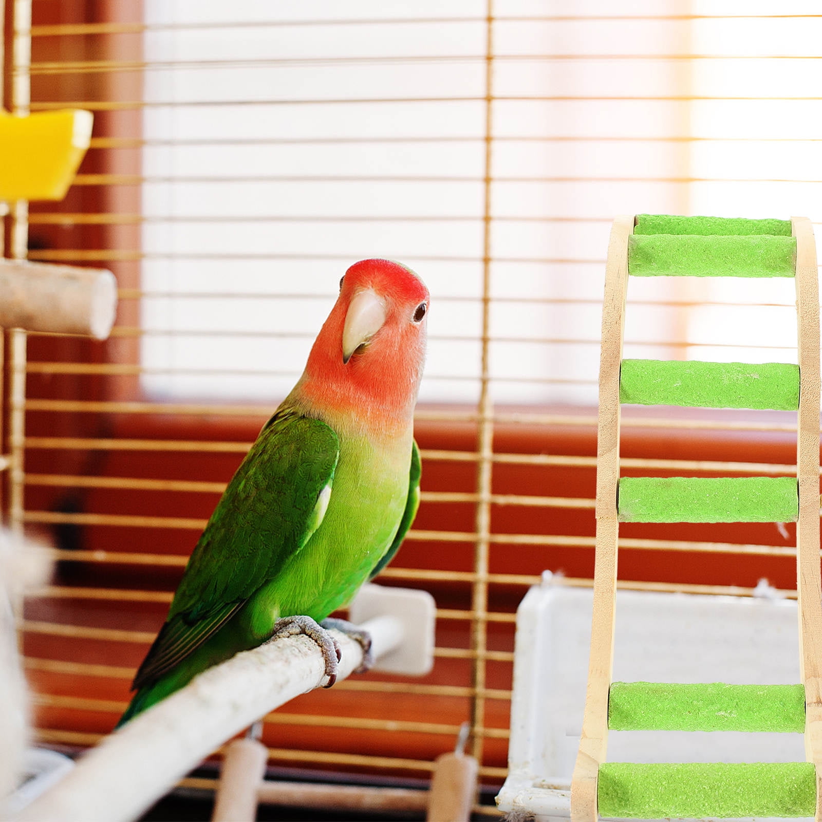 ELAYARD Pet Cage Bird Ladder Made of Hard Wood for Budgerigar Climbing and Claw Grinding Activity