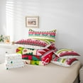 thumbnail image 6 of Manfei Cute Snata Claus 7-Piece Twin Bedding Sets,Wild Deer Slihouette Bedding Comforter Set,Green Xmas Tree Sheet Sets For Girl,Luxury Bedroom Decor Reversible, 6 of 8