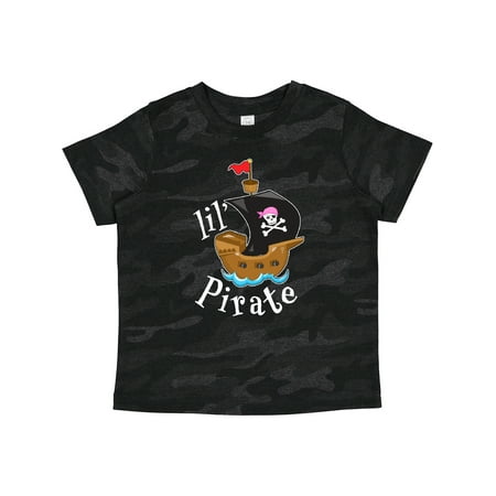 

Inktastic Lil Pirate Pirate Ship Pink Bandana Boys or Girls Toddler T-Shirt