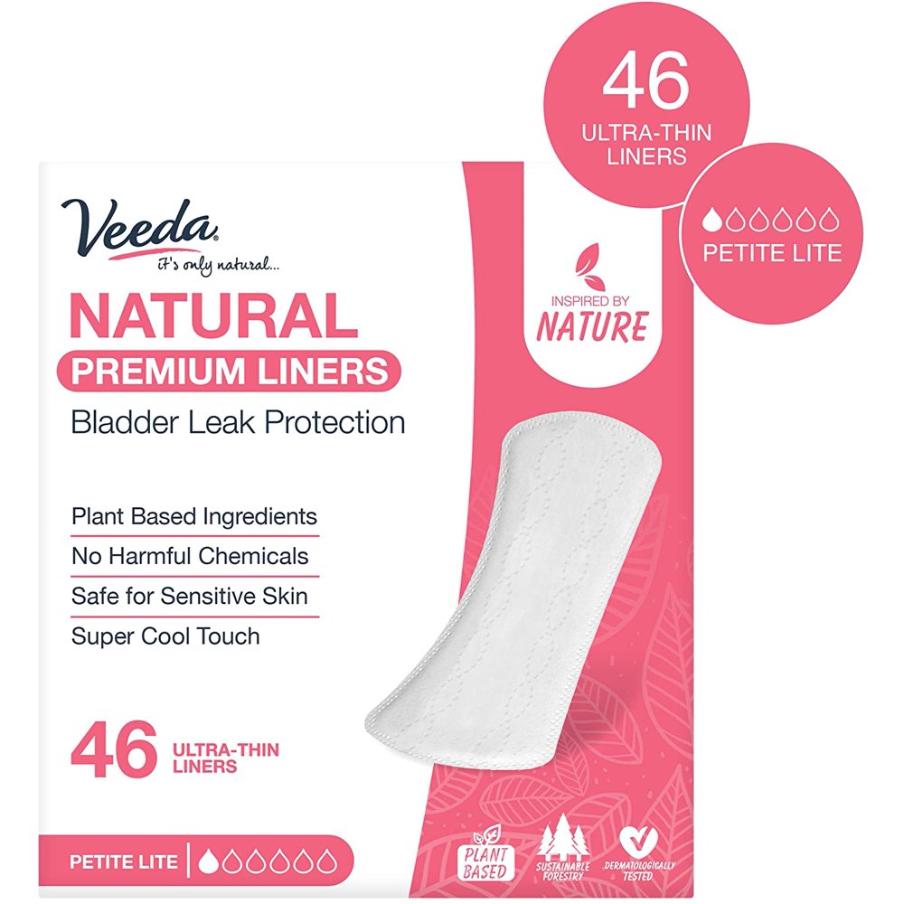 Veeda Daily Natural Premium Incontinence and Postpartum Panty Liners
