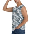 thumbnail image 3 of Balery Lilies Flowers Men's Sleeveless Muscle Shirts Workout Tank Top, Moisture Wicking, Odor Protection-X-Large, 3 of 8