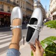 thumbnail image 7 of Willtoo Women's Double Strap Mary Jane Flats, Comfortable Square Toe Slip on Loafers, Trendy Elegant Dressy Ballet Sneakers, 7 of 7