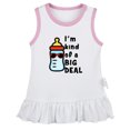 thumbnail image 2 of iDzn I'm Kind Of a Big Deal Funny Dresses For Baby, Newborn Babies Skirts, Infant Princess Dress, 0-24M Kids Graphic Clothes (White Sleeveless Dresses, 18-24 Months), 2 of 4