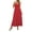Red, variant on Summer Spaghetti Strap Square Neck Ruffle Long Dress Beach Sexy Backless Vacation Style Camisole Dress for Women (Red,M)