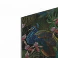 thumbnail image 2 of Luxe Metal Art 'Embroidery Peacock Exotic Tropical Flower' by Luxe Portfolio, Metal Wall Art, 12"x12", 2 of 9