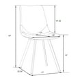 thumbnail image 3 of LeisureMod Markley Leather Dining Chair With Metal Legs Set of 2 Olive Green, 3 of 7