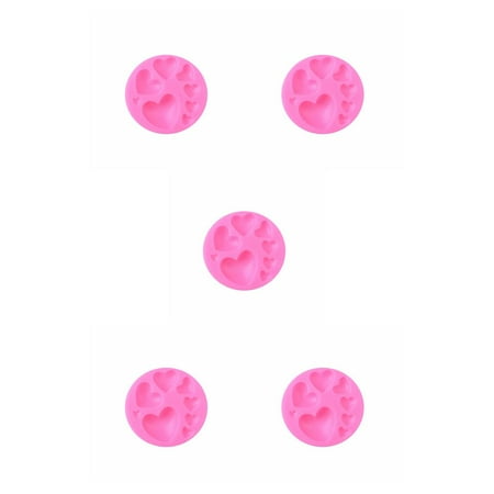 

Guardung Cake Mold Hearted Silicone Fondant Mould DIY Chocolate Baking Mold Accessory for Home Cake Shop 5PCS