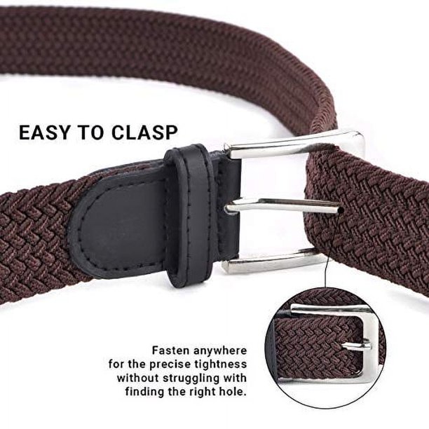Stretch Braided Woven Belts without Holes, Elastic Casual  display picture 1