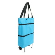 Hand Pulled Shopping Cart Grocery Bag with Wheels Large Buggy Carts Vans Carrier Bags Folding Collapsible Trolley Travel