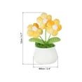 thumbnail image 2 of Uxcell Crochet Flowers Potted, Handmade Knitted Mini Potted Plants Puff Knitting Artificial Flowers, Gradient Yellow, 2 of 6