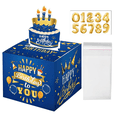 thumbnail image 5 of Tumao Birthday Money Box for Cash Gift, Money Roll Gift Box for Cake Pull Out Kit with Pull Out Happy Birthday Day Card and 30Pcs Transparent Bags for Women Men Surprise, 5 of 5