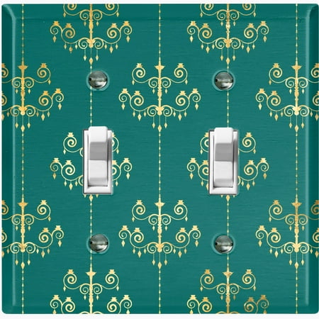 

Metal Light Switch Plate Cover Elegant Burgundy Chandelier Damask DAM096