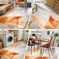 thumbnail image 5 of Abstract Oil Painting 4x6 Area Rugs for Living Room, Orange White Watercolor Modern Art Non Slip Floor Mat Washable Low-Profile Indoor Carpet for Bedroom, Dining Room, Bathroom, 5 of 9