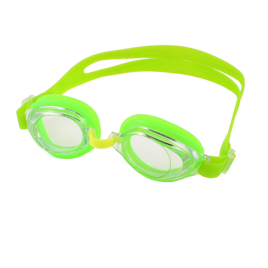 Unique Bargains Silicone Strap Clear Lens Water Sports Glasses Green Swim Goggles For Children by