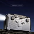 thumbnail image 4 of ZheElen Rechargeable AM/FM Portable Radio With Solar Charging Solar this multi-functional outdoor SOS Powered Hand Cranked Radio NOAA Dynamo, 4 of 6