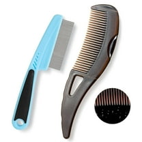 Dandruff Comb, Stainless Steel Fine Tooth Lice/Flea/Psoriasis Comb, Scalp Oil Buildup Removal Wide Hollow Tooth Button Hairbrush for Scalp Massage Care for Man Women and Kids