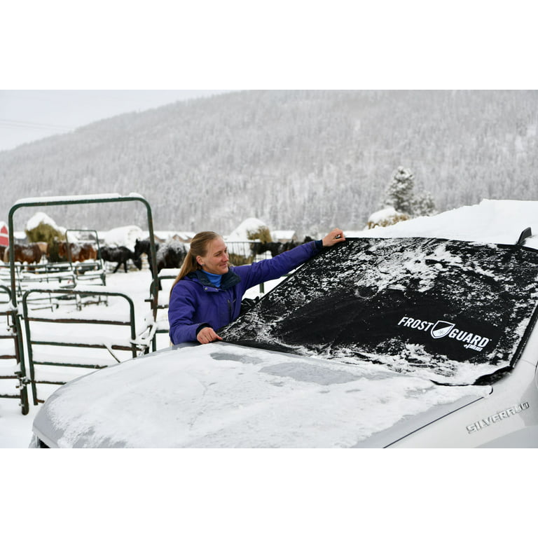 Frost Guard Plus Winter Windshield Cover, XL for SUVs and Trucks, Black 