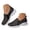 Black, variant on Women's Mesh Slip On Walking Shoes Breathable Non Slip Summer Wedge Loafers Comfortable Sneakers with Arch Support Beige Size 7.5