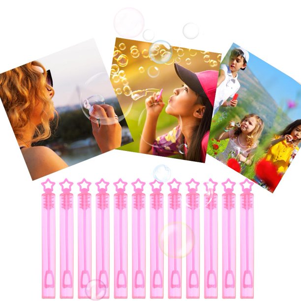 12 botellas de burbujas de jabón vacías para niños, juguete de burbujas para fiesta de cumpleaños (rojo)