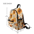 thumbnail image 3 of FORMRS School Backpack with Front Zippered Pocket 12" Student Travel Daypack, Watercolor Sunflowers and Leaves, 3 of 6