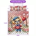 thumbnail image 5 of Happy Valentine’s Day Adorable Goldendoodle Puppy Holding Heart Balloon Quilt Bedding Set Doodle Dog Lover Gifts Idea 1 Blanket Bed Cover 2 Pillowcases - 00030, 5 of 5