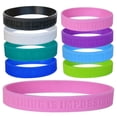 thumbnail image 3 of Pulsera de silicona con logotipo de impresión cóncava y convexa, pulsera de goma personalizada con grabado láser, pulsera deportiva luminosa de color sólido, 3 of 4