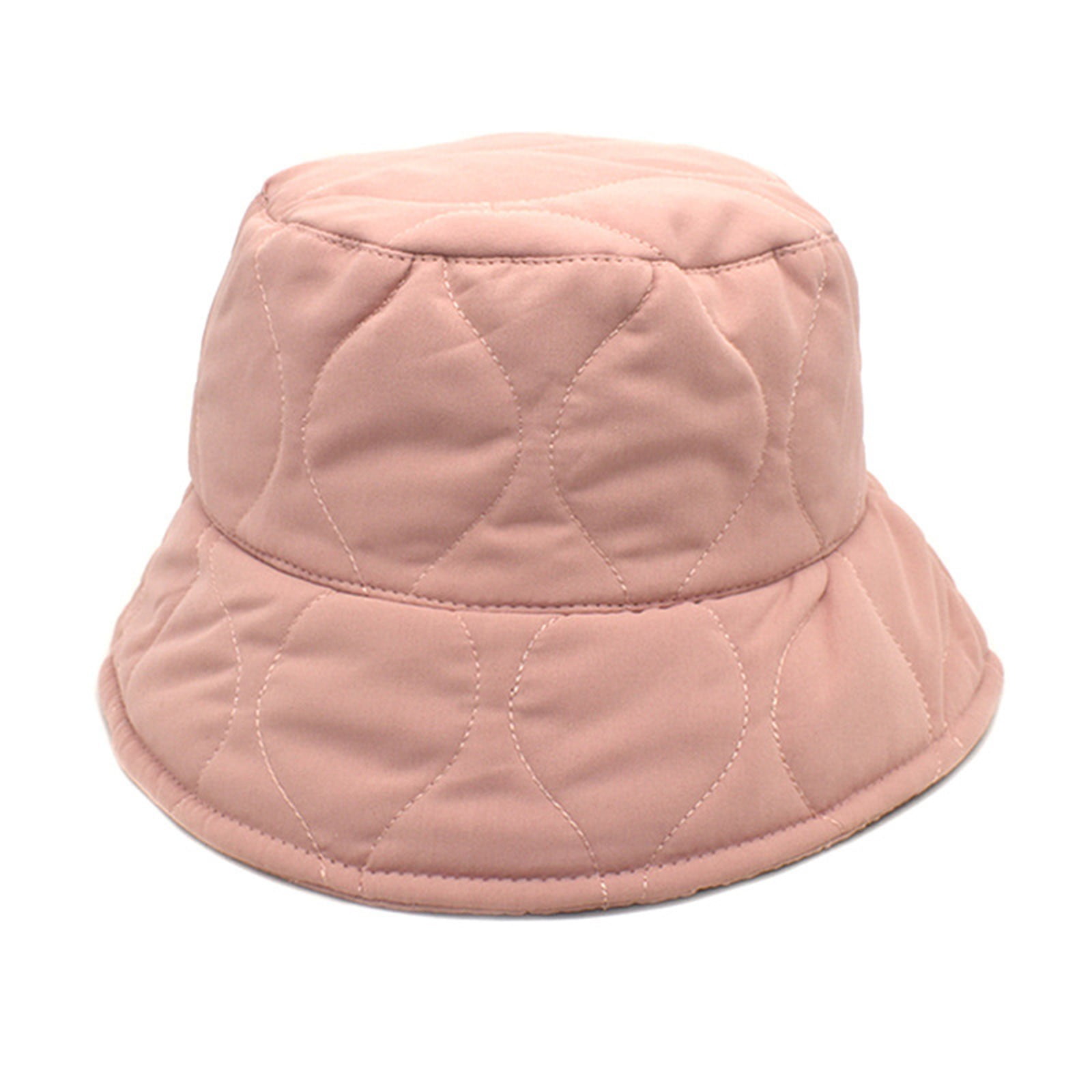 JDEFEG Bucket Hat L Womens Solid Color Thickened Pot Cap Fall Winter