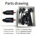 thumbnail image 3 of 50M -Compatible Wireless Transmitter Receiver Camera Laptop PC to TV Mirror Adapter 1080P 60Hz Display Dongle, 3 of 5