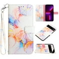 thumbnail image 1 of Feishell Fit for Google Pixel 7 Wallet Case with Wrist Strap,Stylish Marble Pattern Premium PU Leather Folio Flip Credit Card Slots Kickstand Shockproof Protective Phone Cover,D, 1 of 6