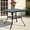 Blue/White, variant on DELMANGO 35.2" Square Outdoor Bistro Table Patio Dining Table with Matal Frame and Adjustable Foot Pads Coffee Table for Garden Balcony, Black/White