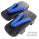 thumbnail image 4 of 1 par de zuecos, sandalias de plataforma de verano, chanclas, zapatillas casuales de dos dientes, talla 40, 24 cm, 7 EE. UU., 4,5 Reino Unido, 38 UE, 9,432 pulgadas (franja azul, madera negra), 4 of 8