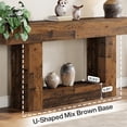 thumbnail image 7 of Finmind 63" Console Table, Farmhouse 2-Tier Entryway Table with U-Shaped Base, 7 of 7