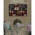thumbnail image 6 of Outdoor TV Cover 30 to 32 Inch Weatherproof, Farmhouse Primitive Barn Stars Waterproof TV Screen Protector for Outside Decor with Zipper and Pocket 30"L x 19"H&nbsp; , Retro American Flag Blue Red, 6 of 7