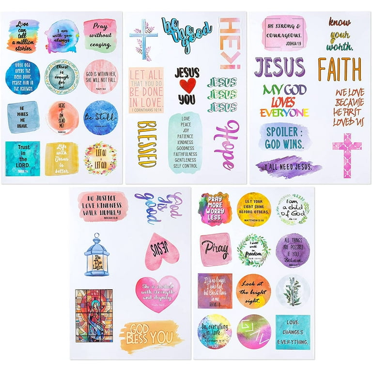 200 PCS Bible Verse Stickers,Bible Journaling Supplies,Inspired